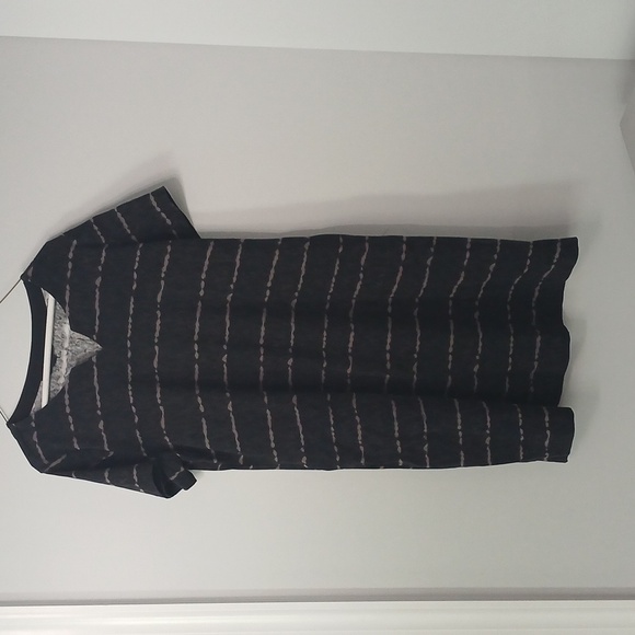 Black Striped Dress with pockets, ELLEN TRACY, Large size, pre-loved - Picture 4 of 5